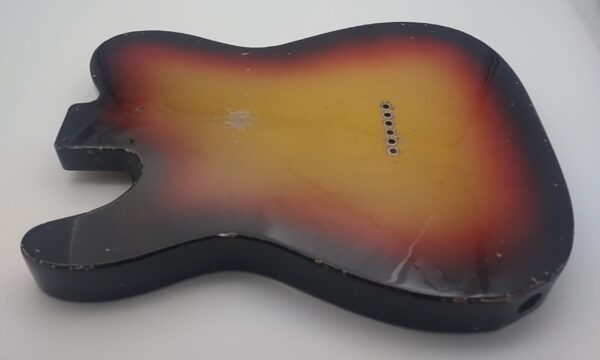 Nitro Lacquer Relic 3 Tone Sunburst T-Style Guitar Body (4lbs 1oz) - Image 12