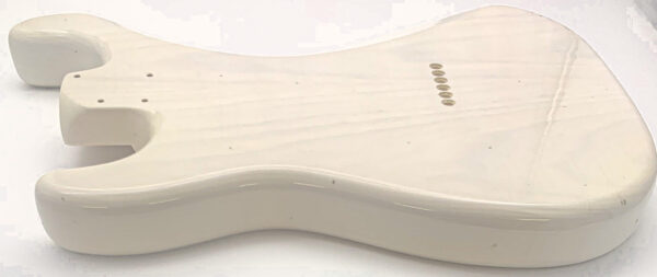 Nitro Lacquer Relic White Blonde Hardtail S-Style Guitar Body (4lbs 2oz) - Image 11