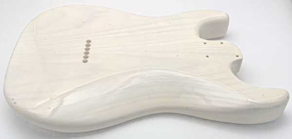 Nitro Lacquer Relic White Blonde Hardtail S-Style Guitar Body (4lbs 2oz) - Image 10