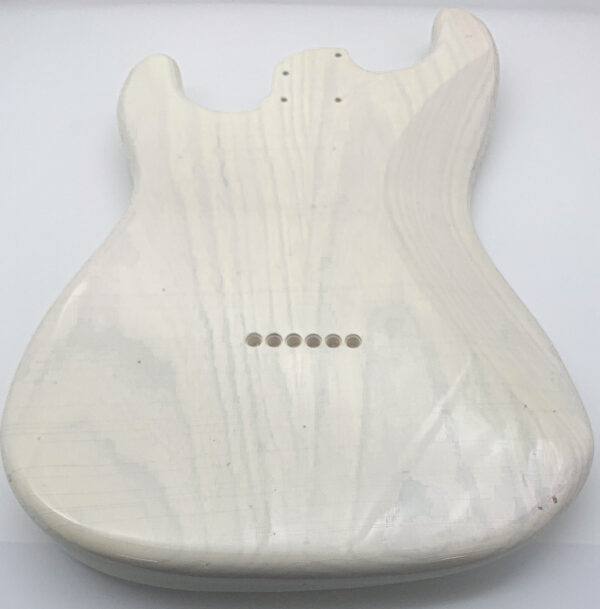 Nitro Lacquer Relic White Blonde Hardtail S-Style Guitar Body (4lbs 2oz) - Image 7