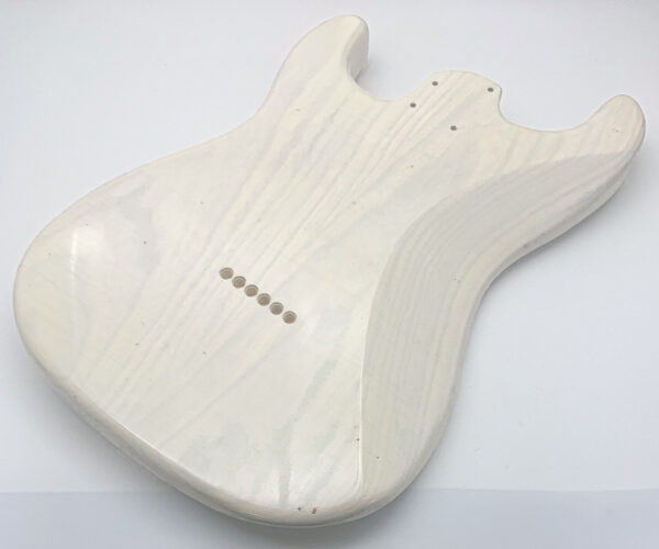 Nitro Lacquer Relic White Blonde Hardtail S-Style Guitar Body (4lbs 2oz) - Image 8