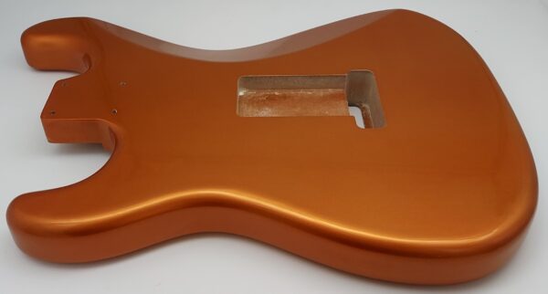 Nitro Lacquer Relic Candy Tangerine Metallic S-Style Guitar Body (4lbs 3oz) - Image 9