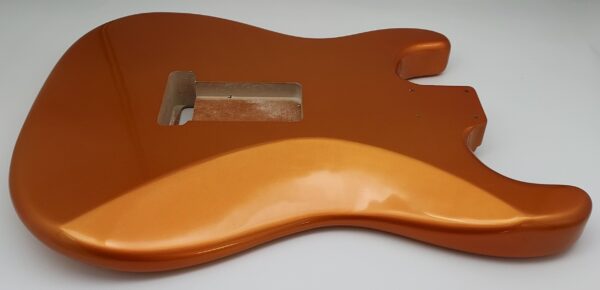 Nitro Lacquer Relic Candy Tangerine Metallic S-Style Guitar Body (4lbs 3oz) - Image 8