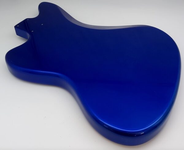 Nitro Lacquer Relic Deep Lake Placid Blue Metallic Jazz-Style Guitar Body (3lbs 15oz) - Image 10