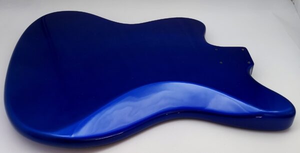 Nitro Lacquer Relic Deep Lake Placid Blue Metallic Jazz-Style Guitar Body (3lbs 15oz) - Image 8