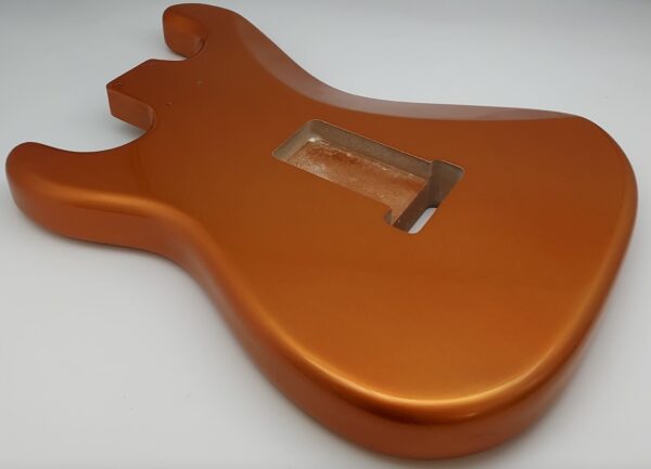 Nitro Lacquer Relic Candy Tangerine Metallic S-Style Guitar Body (4lbs 3oz) - Image 11