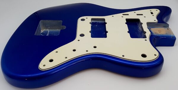 Nitro Lacquer Relic Deep Lake Placid Blue Metallic Jazz-Style Guitar Body (3lbs 15oz) - Image 6