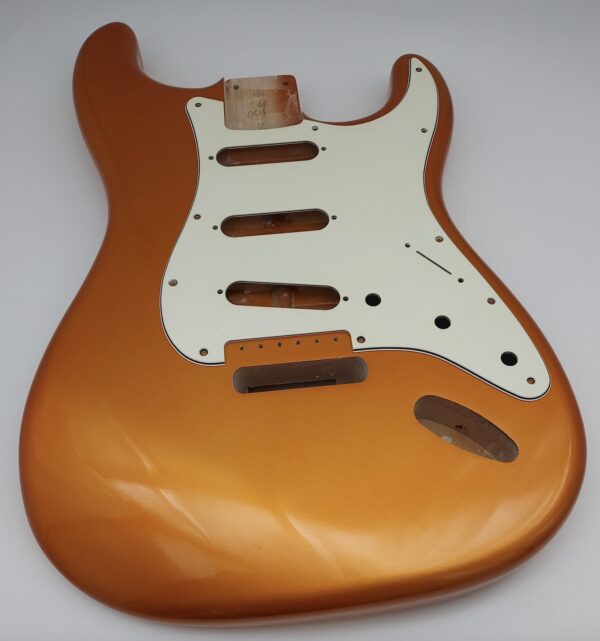 Nitro Lacquer Relic Candy Tangerine Metallic S-Style Guitar Body (4lbs 3oz)