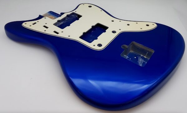 Nitro Lacquer Relic Deep Lake Placid Blue Metallic Jazz-Style Guitar Body (3lbs 15oz) - Image 4