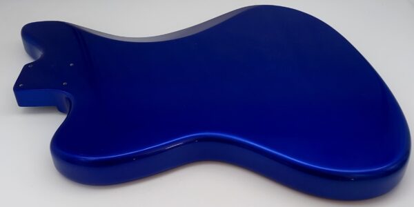 Nitro Lacquer Relic Deep Lake Placid Blue Metallic Jazz-Style Guitar Body (3lbs 15oz) - Image 9