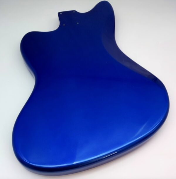 Nitro Lacquer Relic Deep Lake Placid Blue Metallic Jazz-Style Guitar Body (3lbs 15oz) - Image 7