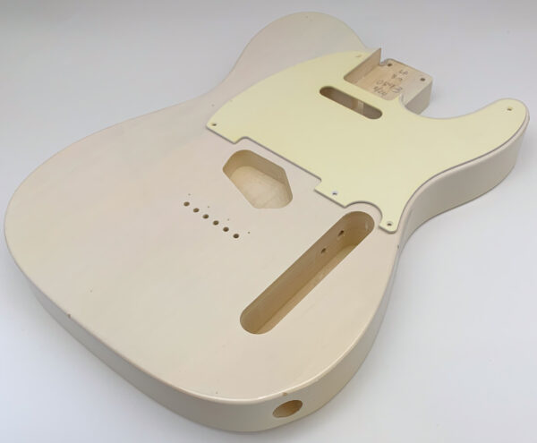 Nitro Lacquer Relic White Blonde T-Style Guitar Body (3lbs 11oz) - Image 4