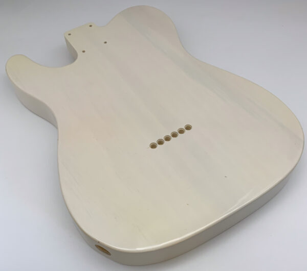 Nitro Lacquer Relic White Blonde T-Style Guitar Body (3lbs 11oz) - Image 13