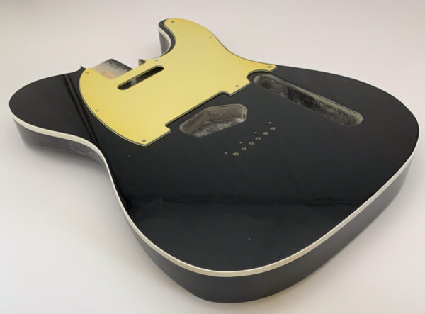 Nitro Lacquer Relic Black T-Style Guitar Body (4lbs 6oz) - Image 3