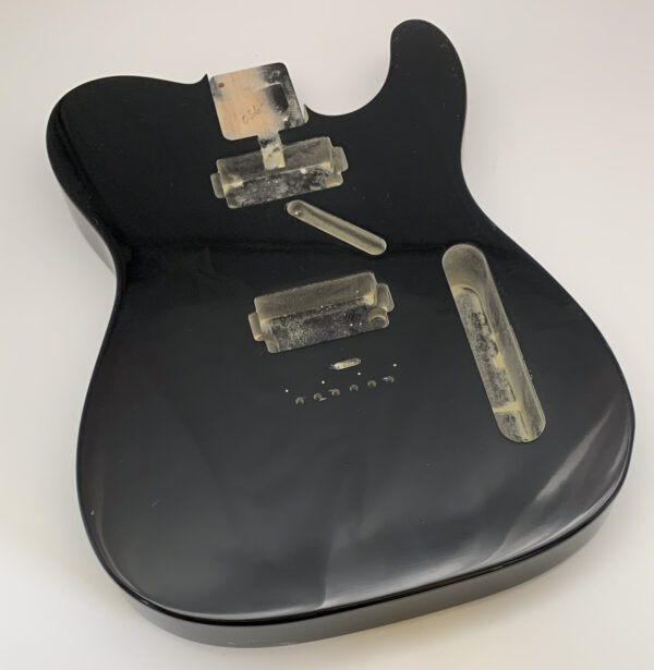 Nitro Lacquer Relic Black T-Style Guitar Body (4lbs 7oz) - Image 2