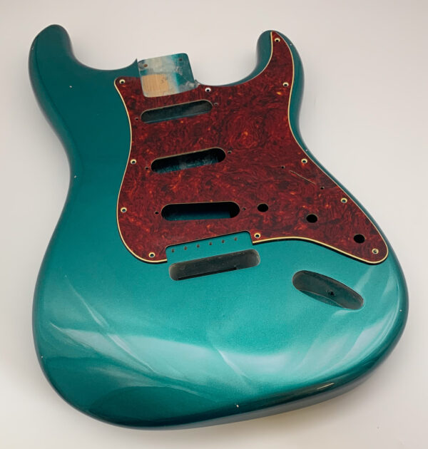 Nitro Lacquer Relic Ocean Turquoise Metallic S-Style Guitar Body (3lbs 14oz)