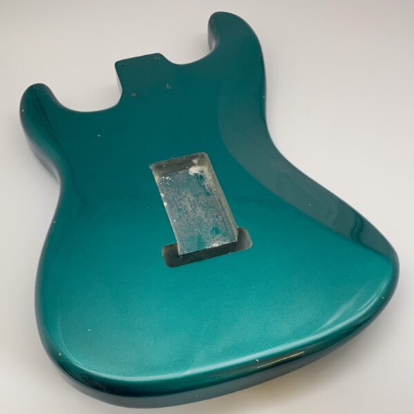 Nitro Lacquer Relic Ocean Turquoise Metallic S-Style Guitar Body (3lbs 14oz) - Image 9