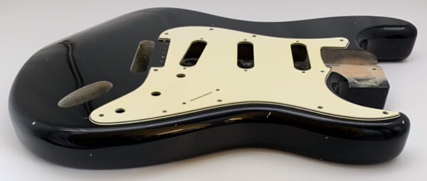 Nitro Lacquer Relic Black S-Style Guitar Body (3lbs 15oz) - Image 5