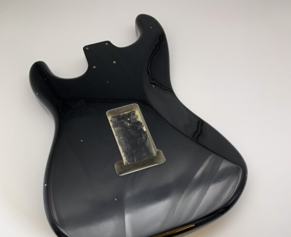 Nitro Lacquer Relic Black S-Style Guitar Body (3lbs 15oz) - Image 7