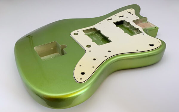 Nitro Lacquer Relic Sage Green Jazz-Style Guitar Body (3lbs 14oz) - Image 4