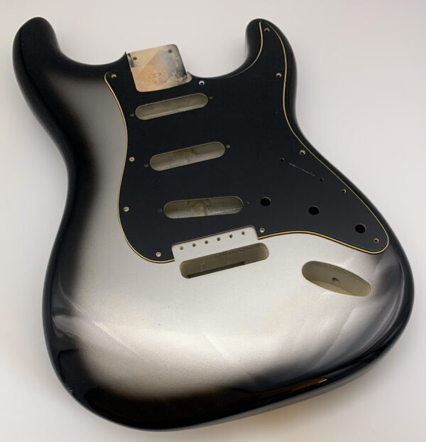 Nitro Lacquer Relic Silver Sunburst S-Style Guitar Body (4lbs)