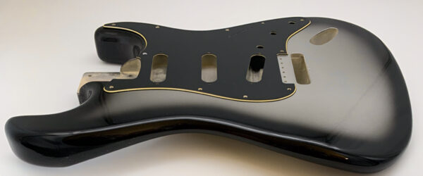 Nitro Lacquer Relic Silver Sunburst S-Style Guitar Body (4lbs) - Image 6