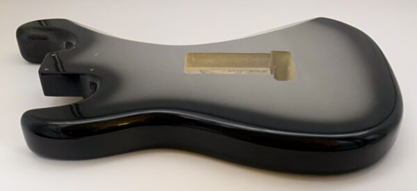 Nitro Lacquer Relic Silver Sunburst S-Style Guitar Body (4lbs) - Image 10