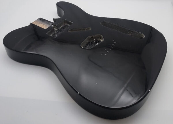 Nitro Lacquer Relic Black T-Style Guitar Body (4lbs 9oz) - Image 4