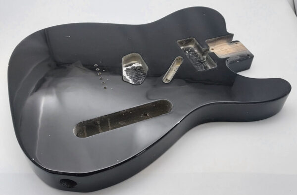 Nitro Lacquer Relic Black T-Style Guitar Body (4lbs 9oz) - Image 5