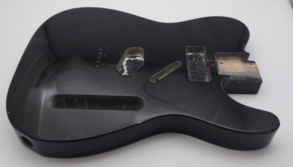 Nitro Lacquer Relic Black T-Style Guitar Body (4lbs 9oz) - Image 2