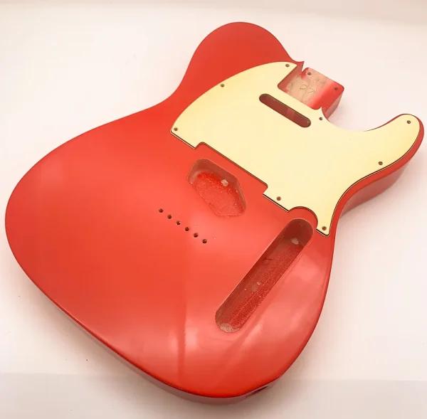 Nitro Lacquer Relic Fiesta Red T-Style Guitar Body (4lbs 2oz) - Image 2