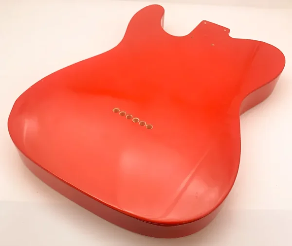 Nitro Lacquer Relic Fiesta Red T-Style Guitar Body (4lbs 2oz) - Image 4