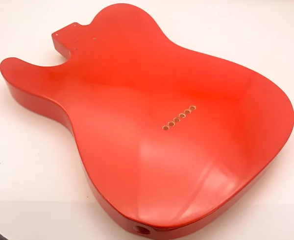 Nitro Lacquer Relic Fiesta Red T-Style Guitar Body (4lbs 2oz) - Image 3