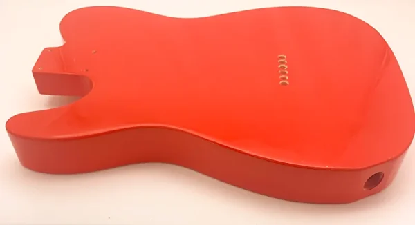 Nitro Lacquer Relic Fiesta Red T-Style Guitar Body (4lbs 2oz) - Image 6