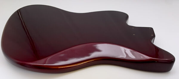 Nitro Lacquer Relic Oxblood Jazz-Style Guitar Body (3lbs 14oz) - Image 11