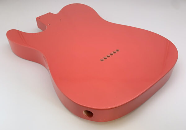 Nitro Lacquer Relic Faded Fiesta Red T-Style Guitar Body (4lbs 3oz) - Image 11
