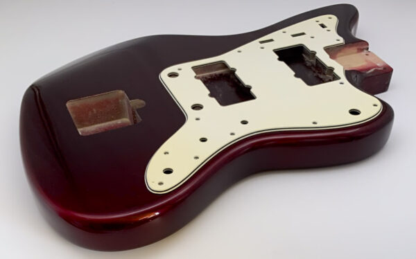 Nitro Lacquer Relic Oxblood Jazz-Style Guitar Body (3lbs 14oz) - Image 6