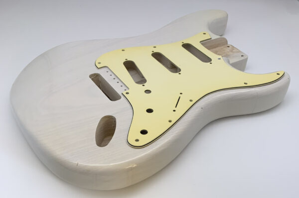 Nitro Lacquer Relic 1 PIECE White Blonde S-Style Guitar Body (4lbs 3oz) - Image 5