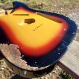 Nitro Lacquer Relic 3 Tone Sunburst T-Style Guitar Body (4lbs 1oz) - Image 10