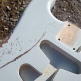 Nitro Lacquer Relic Super Faded Sonic Blue S-Style Guitar Body (4lbs 3oz) - Image 4