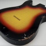 Nitro Lacquer Relic 3 Tone Sunburst T-Style Guitar Body (4lbs 1oz) - Image 16