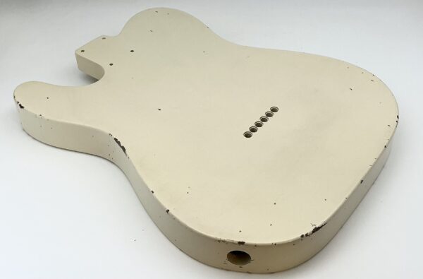 Nitro Lacquer Relic Vintage White Thinline T-Style Guitar Body (3lbs 8oz) - Image 8