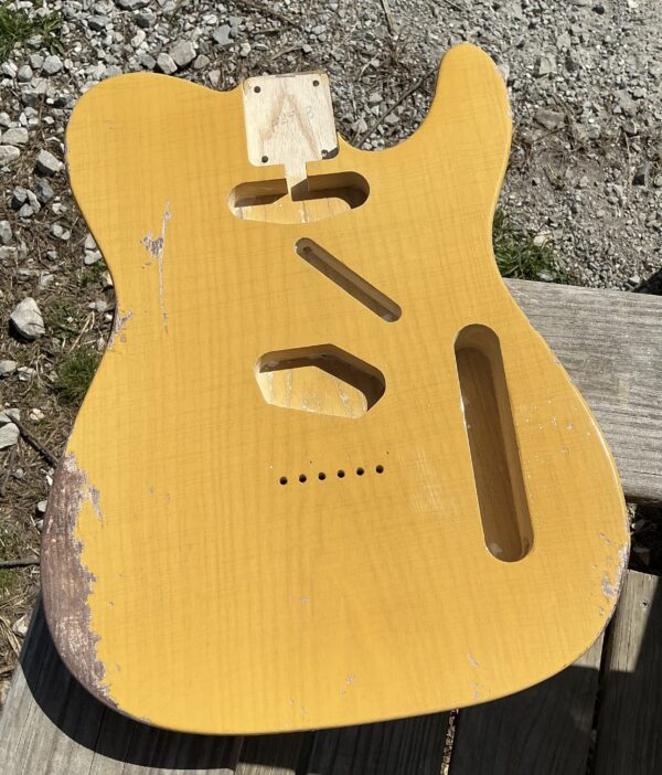 Nitro Lacquer Relic Butterscotch T-Style Guitar Body (4lbs 3oz) - Image 2