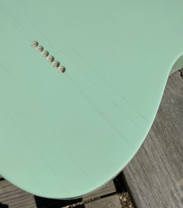 Nitro Lacquer Relic Surf Green T-Style Guitar Body (4lbs 9oz) - Image 15
