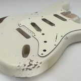 Nitro Lacquer Relic Vintage White S-Style Guitar Body (3lbs 15oz) - Image 5