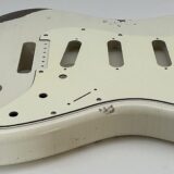 Nitro Lacquer Relic Vintage White S-Style Guitar Body (3lbs 15oz) - Image 8