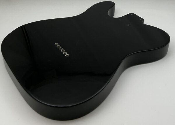 Nitro Lacquer Relic Black Thinline T-Style Guitar Body (3lbs 10oz) - Image 8