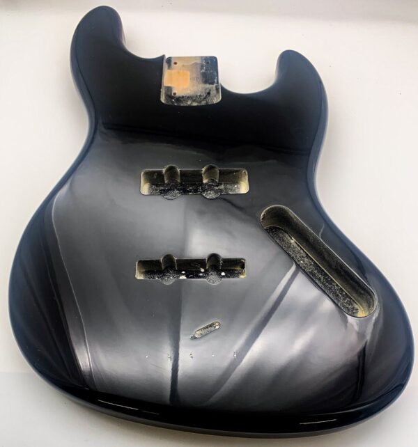 Nitro Lacquer Relic Black Jag-Style Guitar Body (5lbs) - Image 2
