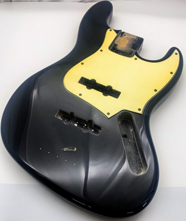 Nitro Lacquer Relic Black Jag-Style Guitar Body (5lbs) - Image 3