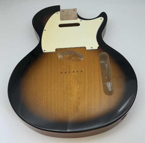 Nitro Lacquer Relic 2 Tone Sunburst LP Junior T-Style Guitar Body (4lbs 7oz)